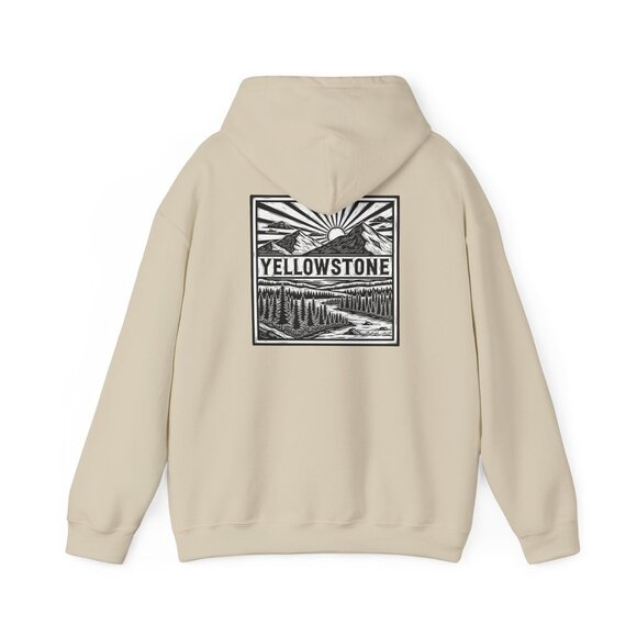 Vintage Yellowstone Hoodie Sweatshirt Outdoor National Park Lover Gift